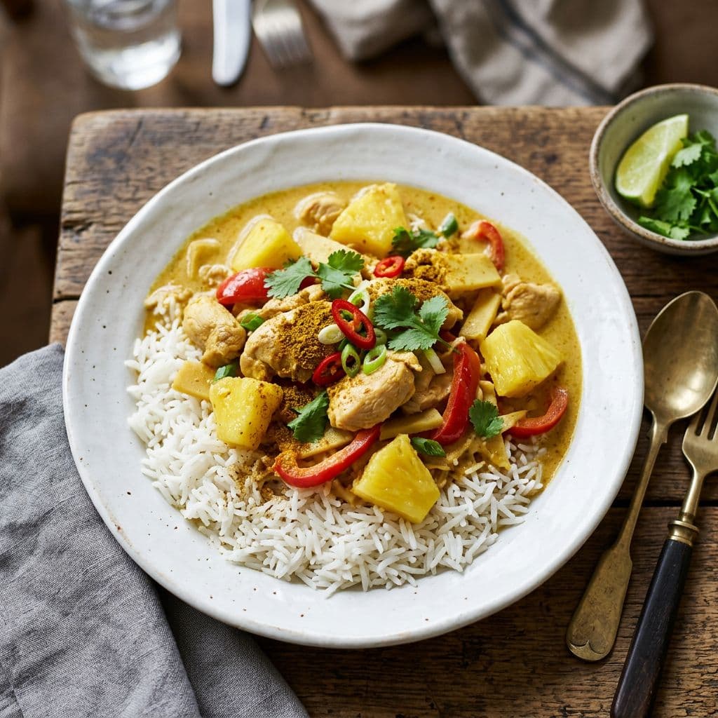 Schnelles Ananaycurry