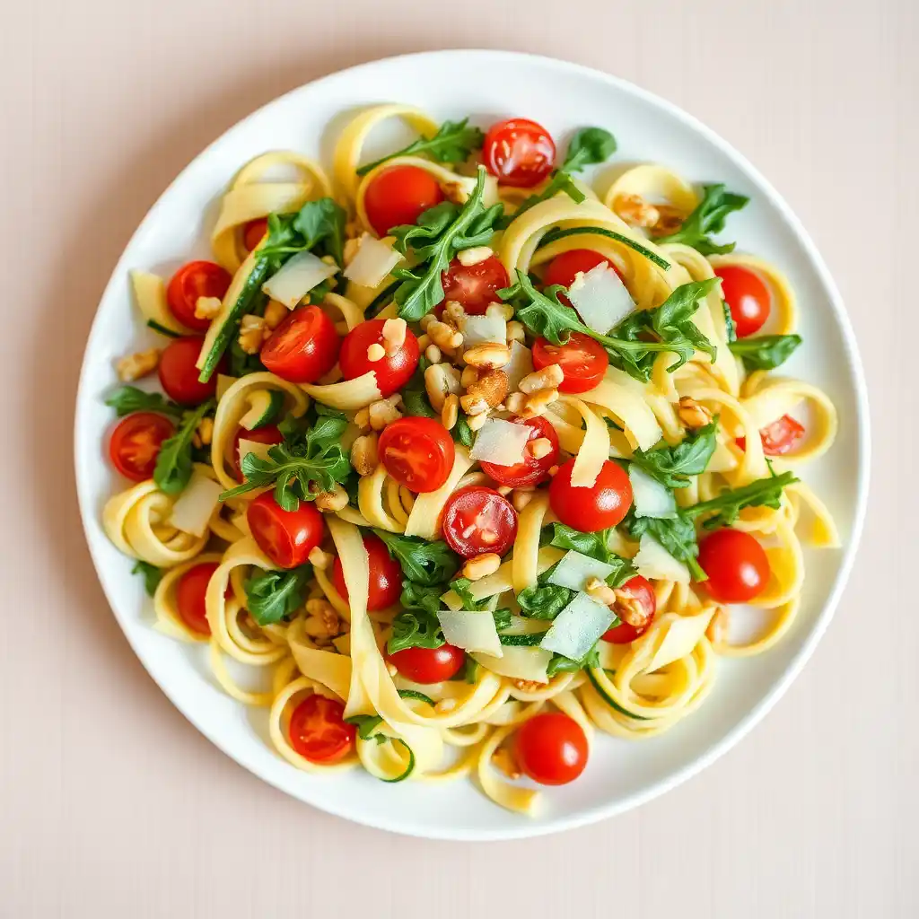 Sommer-Nudelsalat mit Honig-Senf-Dressing
