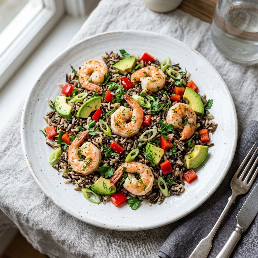 Reissalat mit Avocado