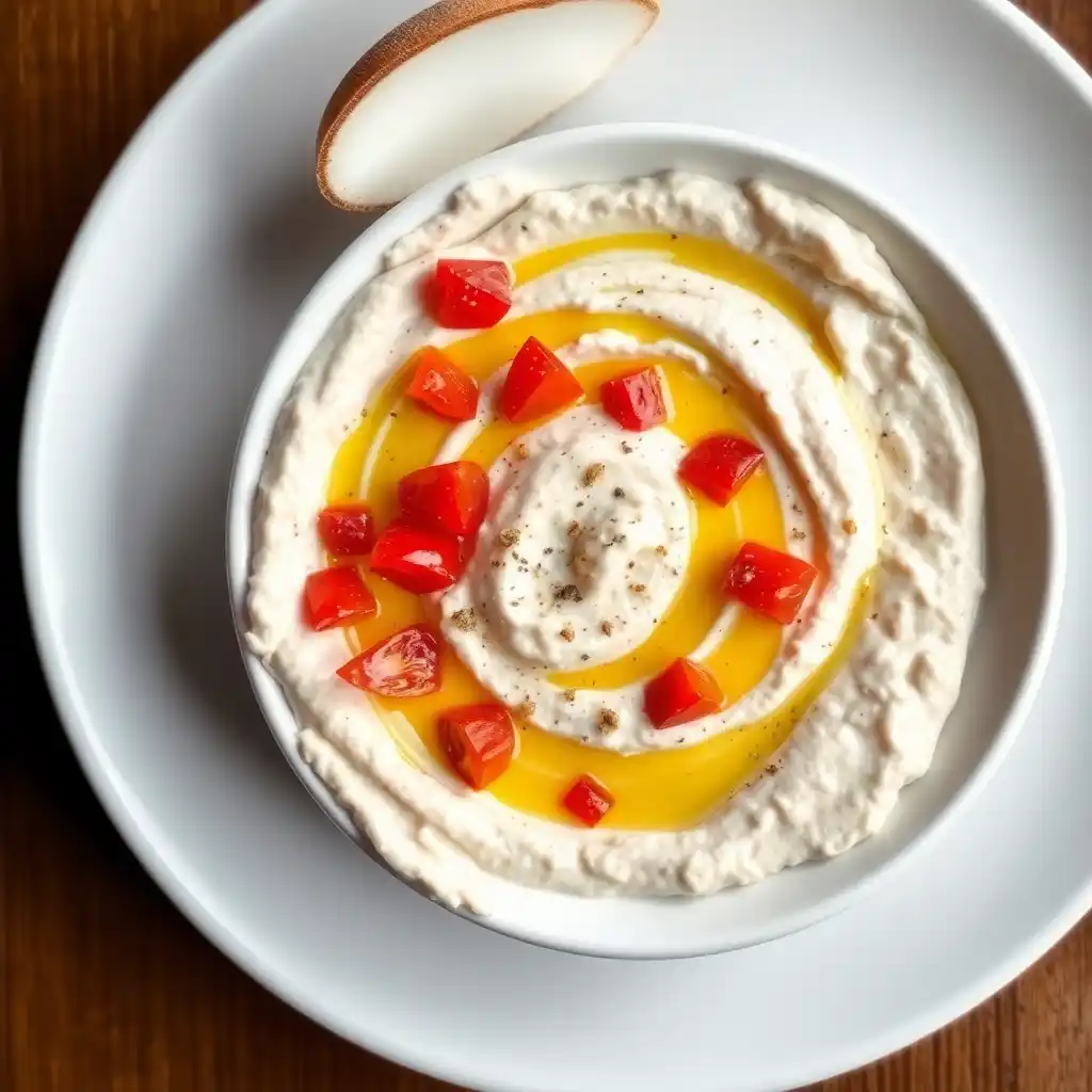 Weiße Bohnen-Dip mit getrockneten Tomaten