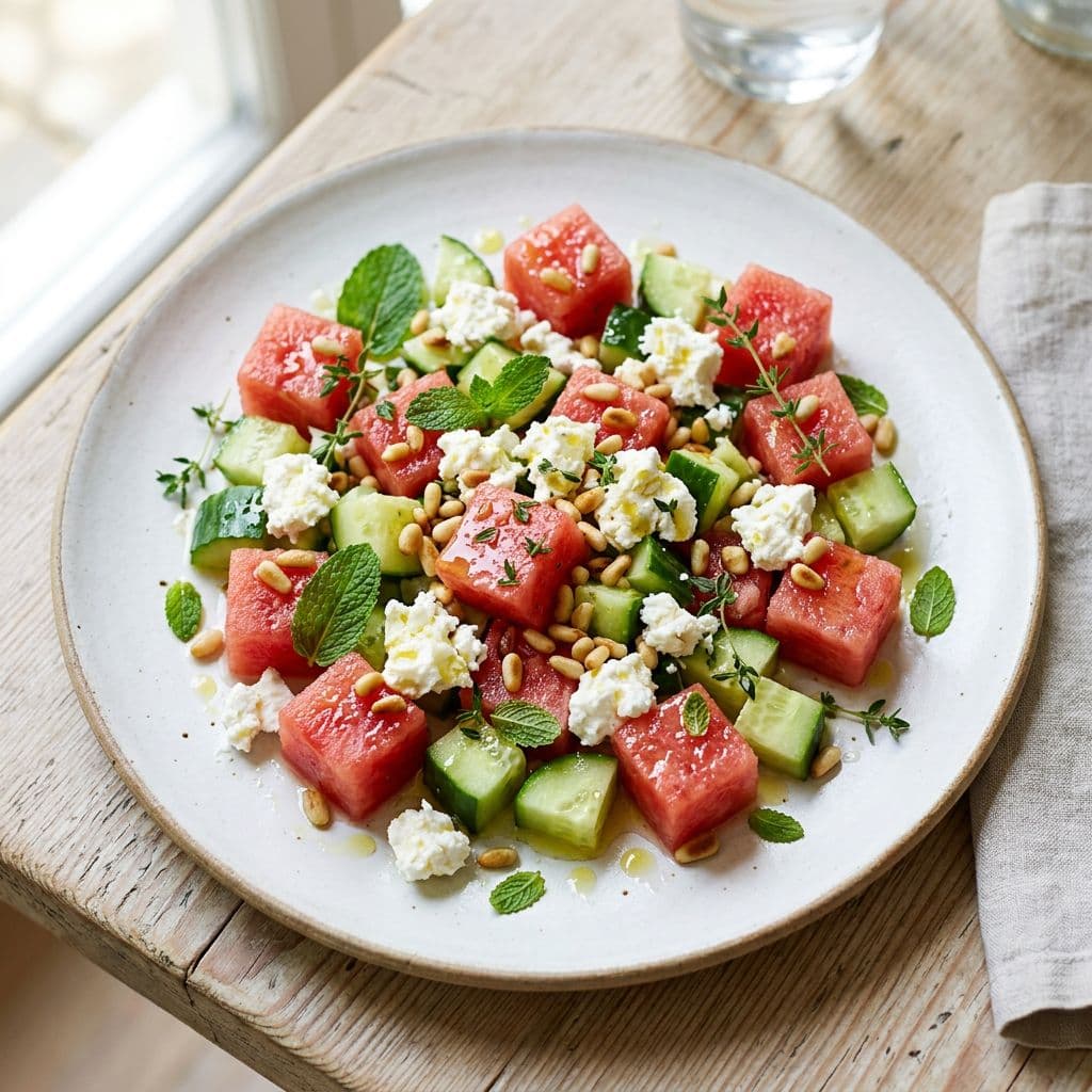 Melonensalat mit Feta