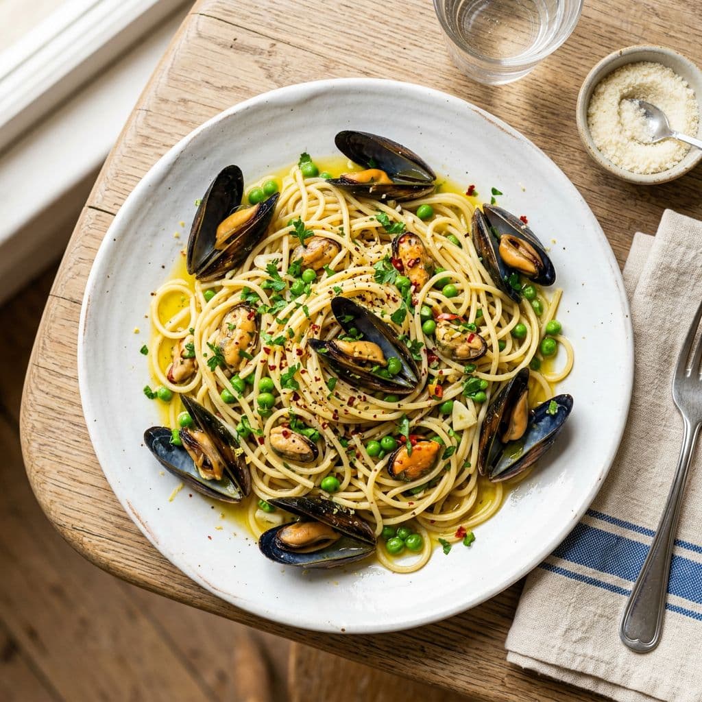 Spaghetti Aglio e Olio mit Muscheln